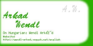 arkad wendl business card